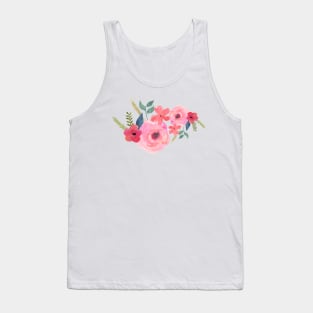 PINK FLOWERS WITH FOLIAGE Tank Top